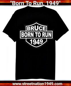 CAMISETA "BORN TO RUN, 1949" NEGRA.