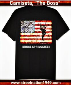 CAMISETA, "THE BOSS", NEGRA.