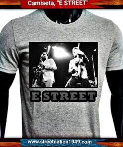 CAMISETA "E STREET" GRIS.