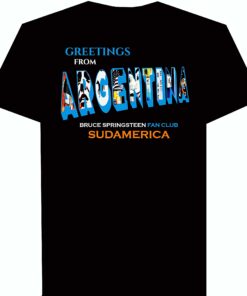 CAMISETA "GREETINGS FROM ARGENTINA" BRUCE SPRINGSTEEN FAN CLUB, SUDAMERICA