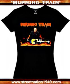 CAMISETA, "BURNING TRAIN".